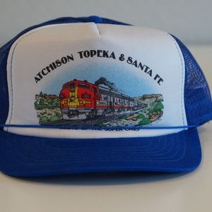 Vintage 80's Train trucker hat